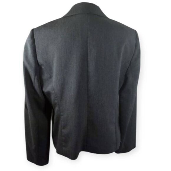 NEW YORK AND COMPANY GRAY ZIP UP BLAZER SZ.12 EUC. - Picture 2 of 3